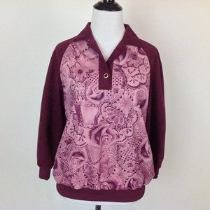 Vintage G.W. Graff Top Womens Small Floral